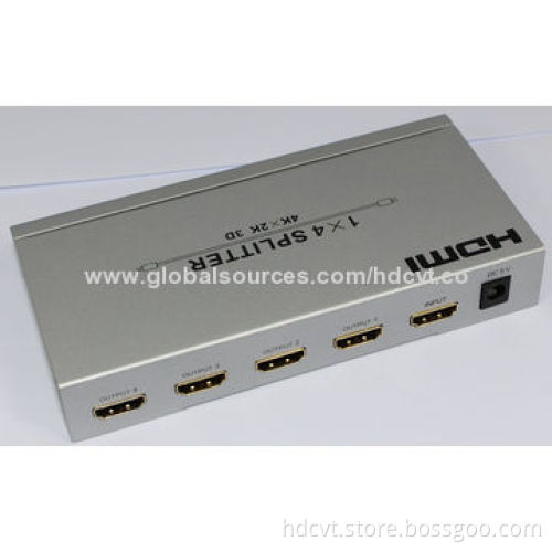 1.4V HDMI Splitter, 1 x 4 with 3D, 4K